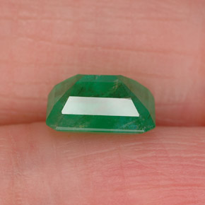 Esmeralda verde natural de 0,93 ct, corte esmeralda, SI-I1