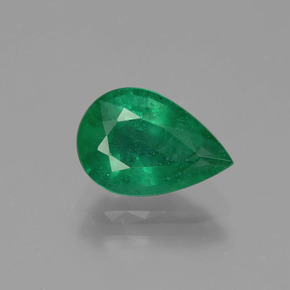 Esmeralda verde natural de 1,19 ct, en forma de pera, VS-SI