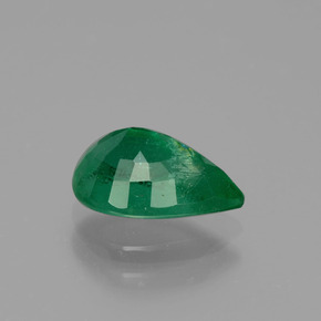 Esmeralda verde natural de 1,19 ct, en forma de pera, VS-SI