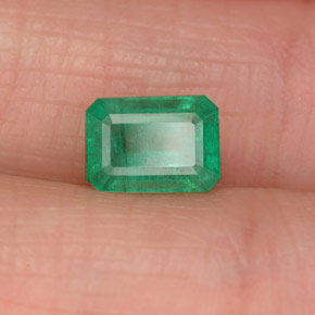 Esmeralda verde natural de 1,06 ct, corte esmeralda, SI-I1