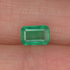 Esmeralda verde natural de 0,56 ct, corte esmeralda, SI-I1