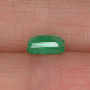 Esmeralda verde natural de 0,56 ct, corte esmeralda, SI-I1