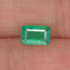 Esmeralda verde natural de 0,50 ct, corte esmeralda, SI-I1
