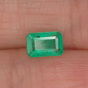Esmeralda verde natural de 0,50 ct, corte esmeralda, SI-I1