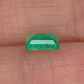 Esmeralda verde natural de 0,50 ct, corte esmeralda, SI-I1