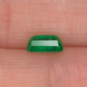 Esmeralda verde natural de 0,50 ct, corte esmeralda, SI-I1
