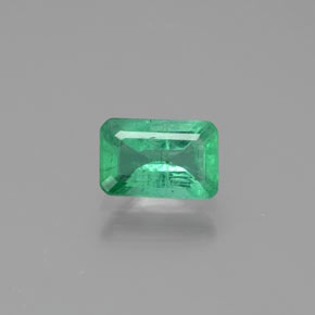 Esmeralda verde natural de 0,48 ct, corte esmeralda, SI-I1
