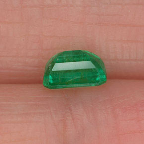 Esmeralda verde natural de 0,72 ct, corte esmeralda, SI-I1