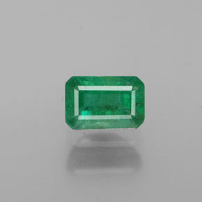 Esmeralda verde natural de 0,72 ct, corte esmeralda, SI-I1