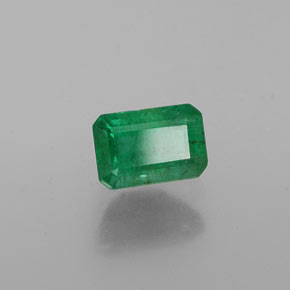 Esmeralda verde natural de 0,72 ct, corte esmeralda, SI-I1
