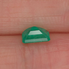 Esmeralda verde natural de 0,49 ct, corte esmeralda, SI-I1