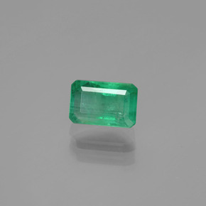 Esmeralda verde natural de 0,96 ct, corte esmeralda, SI-I1
