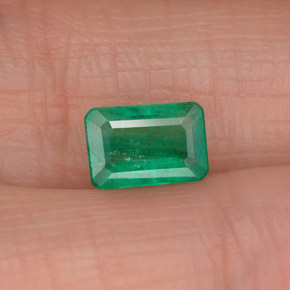 Esmeralda verde natural de 0,83 ct, corte esmeralda, SI-I1