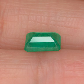 Esmeralda verde natural de 0,83 ct, corte esmeralda, SI-I1