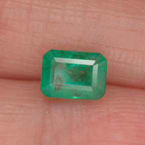 Esmeralda verde natural de 1,05 ct, corte esmeralda, I1