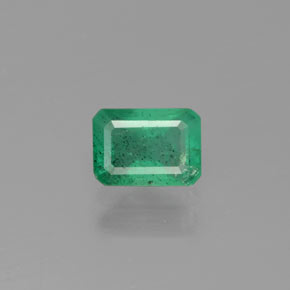 Esmeralda verde natural de 0,88 ct, corte esmeralda, I1