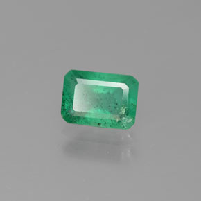 Esmeralda verde natural de 0,88 ct, corte esmeralda, I1