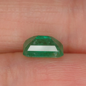 Esmeralda verde natural de 0,92 ct, corte esmeralda, SI-I1
