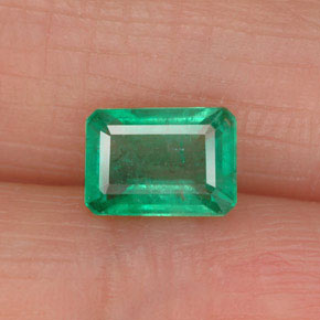 Esmeralda verde natural de 1,00 ct, corte esmeralda, SI-I1