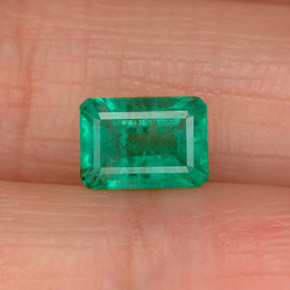 Esmeralda verde natural de 1,09 ct, corte esmeralda, SI-I1