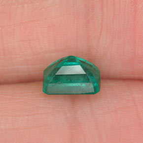 Esmeralda verde natural de 0,70 ct, corte esmeralda, SI-I1