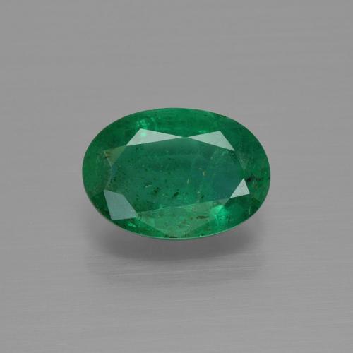 Esmeralda verde natural de 1,43 ct, corte óvalo, SI-I1