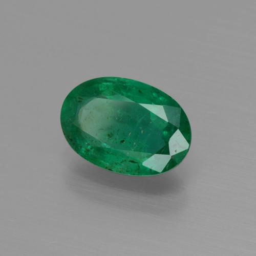 Esmeralda verde natural de 1,43 ct, corte óvalo, SI-I1