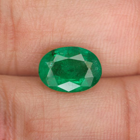 Esmeralda verde natural de 1,95 ct, corte óvalo, SI-I1