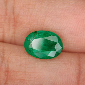 Esmeralda verde natural de 1,95 ct, corte óvalo, SI-I1