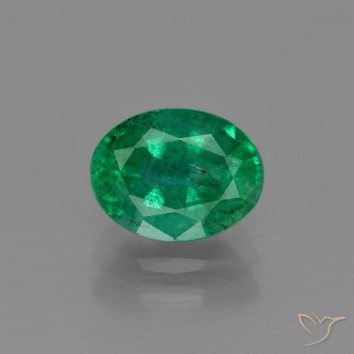 1.55ct Natural Verde medio Esmeralda, Ovalada, SI-I1