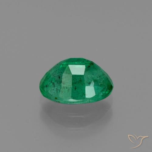 Esmeralda Verde medio natural de 1.55 ct, Ovalada, SI-I1