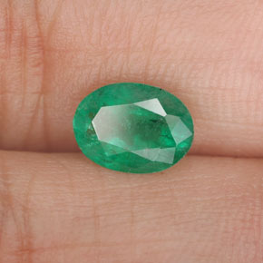 Esmeralda verde natural de 1,05 ct, corte óvalo, SI-I1
