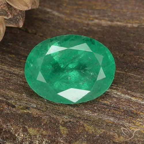 1.07ct Natural Verde jade Esmeralda, Ovalada, I1, Photo A