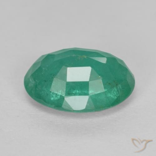Esmeralda Verde azulado natural de 1.14 ct, Ovalada, SI-I1