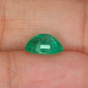 Esmeralda verde natural de 1,26 ct, corte óvalo, SI-I1