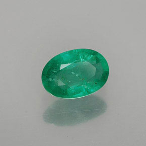Esmeralda verde natural de 0,82 ct, corte óvalo, SI-I1