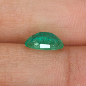Esmeralda verde natural de 1,06 ct, corte óvalo, SI-I1