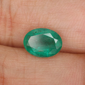 Esmeralda verde natural de 1,14 ct, corte óvalo, SI-I1