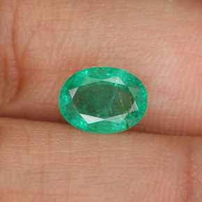 Esmeralda verde natural de 1,07 ct, corte óvalo, SI-I1