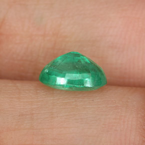 Esmeralda verde natural de 1,33 ct, corte óvalo, SI-I1