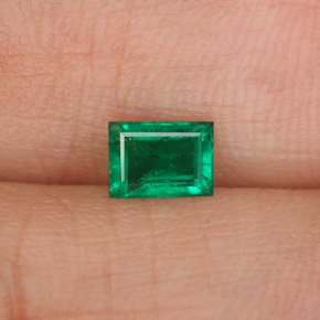 Esmeralda verde natural de 0,41 ct, baguette, SI-I1