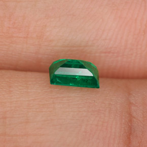 Esmeralda verde natural de 0,41 ct, baguette, SI-I1