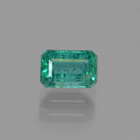 Esmeralda verde natural de 0,66 ct, corte esmeralda, SI-I1