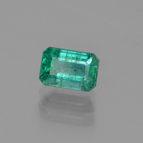 Esmeralda verde natural de 0,66 ct, corte esmeralda, SI-I1