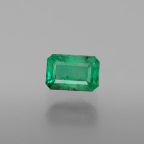 Esmeralda verde natural de 0,61 ct, corte esmeralda, SI-I1