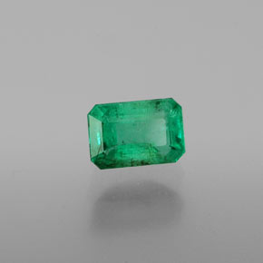 Esmeralda verde natural de 0,61 ct, corte esmeralda, SI-I1