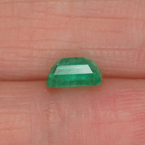 Esmeralda verde natural de 0,46 ct, corte esmeralda, SI-I1