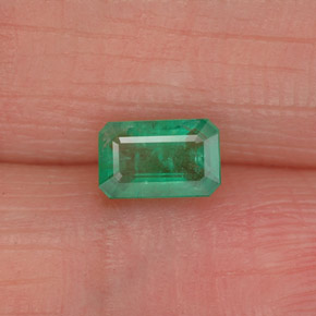 Esmeralda verde natural de 0,50 ct, corte esmeralda, SI-I1