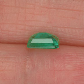 Esmeralda verde natural de 0,50 ct, corte esmeralda, SI-I1