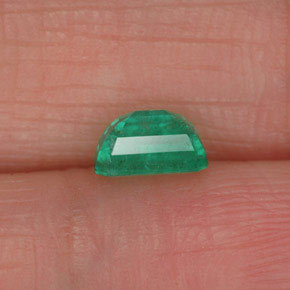 Esmeralda verde natural de 0,58 ct, corte esmeralda, SI-I1